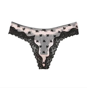 PINK Victoria's Secret Tease Mesh Lace- Trim High-Leg Thong panty